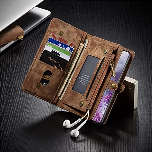 Étui en cuir marron pour Samsung S22 Plus et Galaxy Note