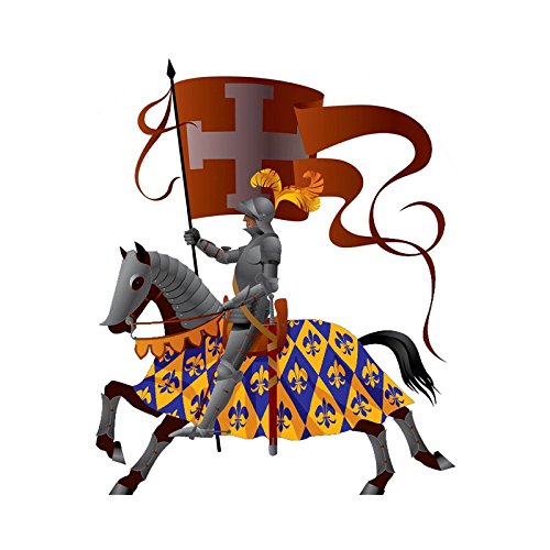 Stickers Chevalier à cheval - L 80cm x H 96cm