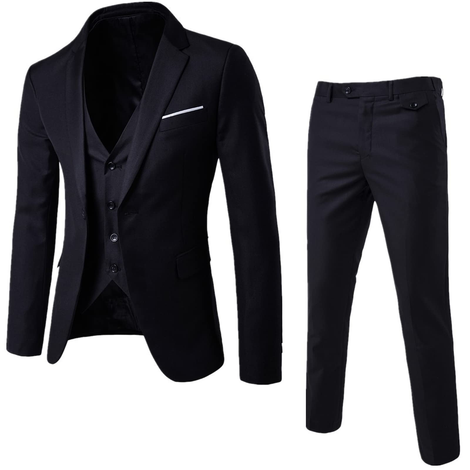 Herren 3 Stück Anzug Klassische Blazer Anzug Sets Herren Business Blazer + Weste + Hosen Anzüge Sets Herbst Herren Hochzeitsfest Set