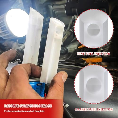 4Pcs Fuel Injector Cleaner Kit, Universal Fuel Injector Flush Cleaner Adapter DIY Cleaning Tool Kit, Fuel Pressure Tester Kit for Car Fuel Injector Tester Fuel Pump Pressure Test Automotive - Thumbnail 5