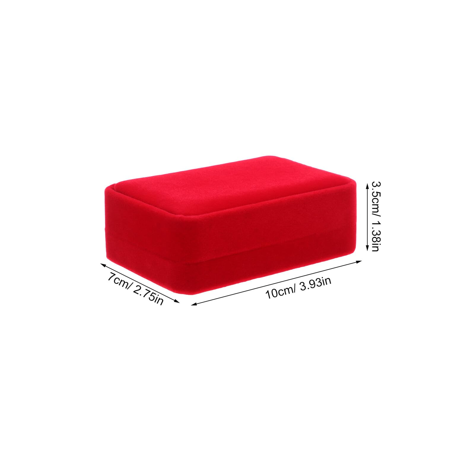 POPETPOP Caja de Terciopelo para 12 Colgantes Grandes Organizador de Joyas para Collares y Pendientes Estuche Compacto para Almacenamiento y Viaje Color Rojo Intenso