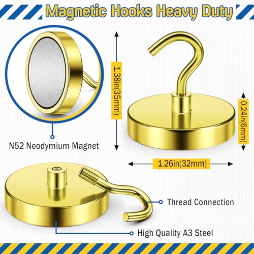 Image of FINDMAG Magnet Hooks for Cruise Cabin, 110lbs Magnet Hooks