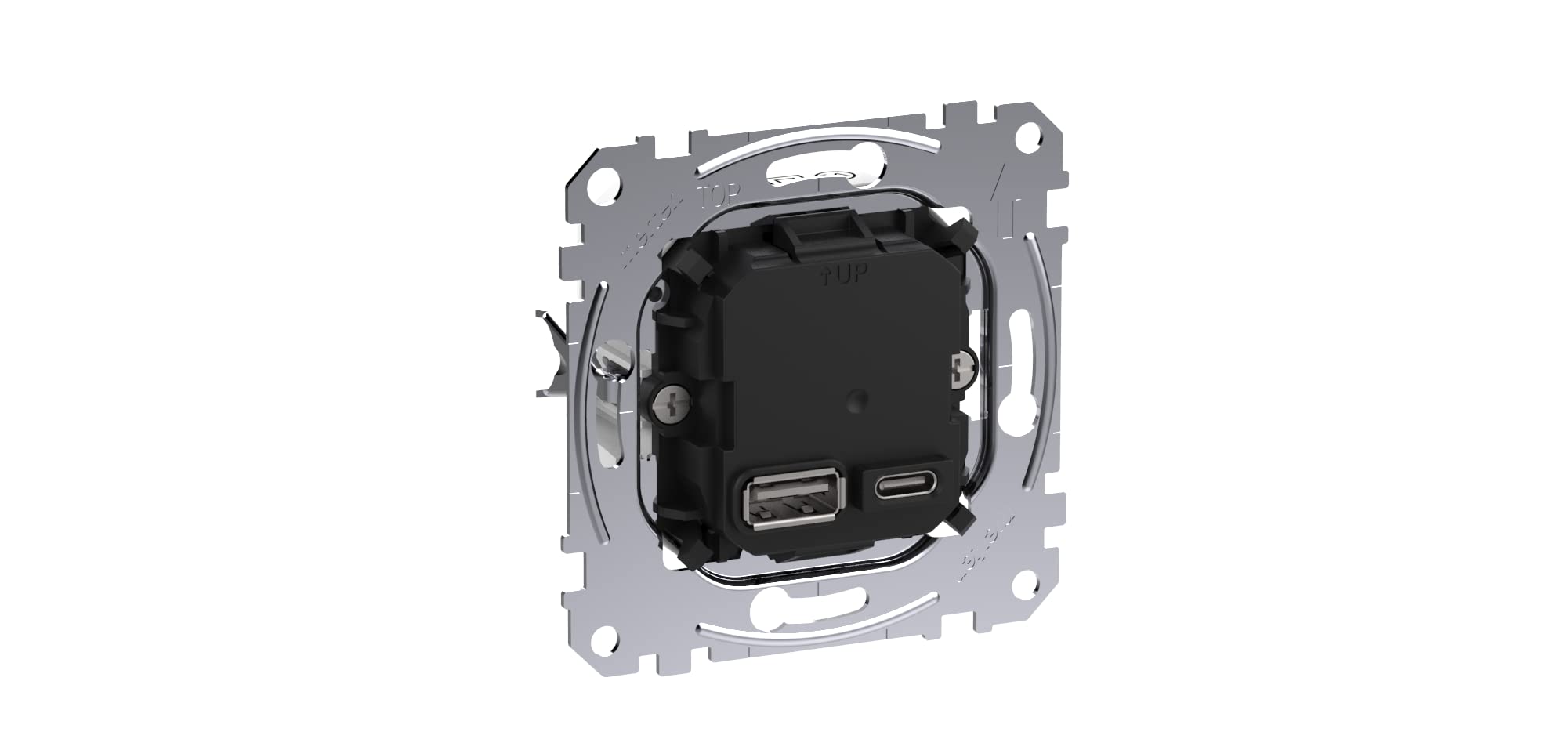 USB Charging Station Insert Type A+C with Power Delivery Technology and 45W Charging Power