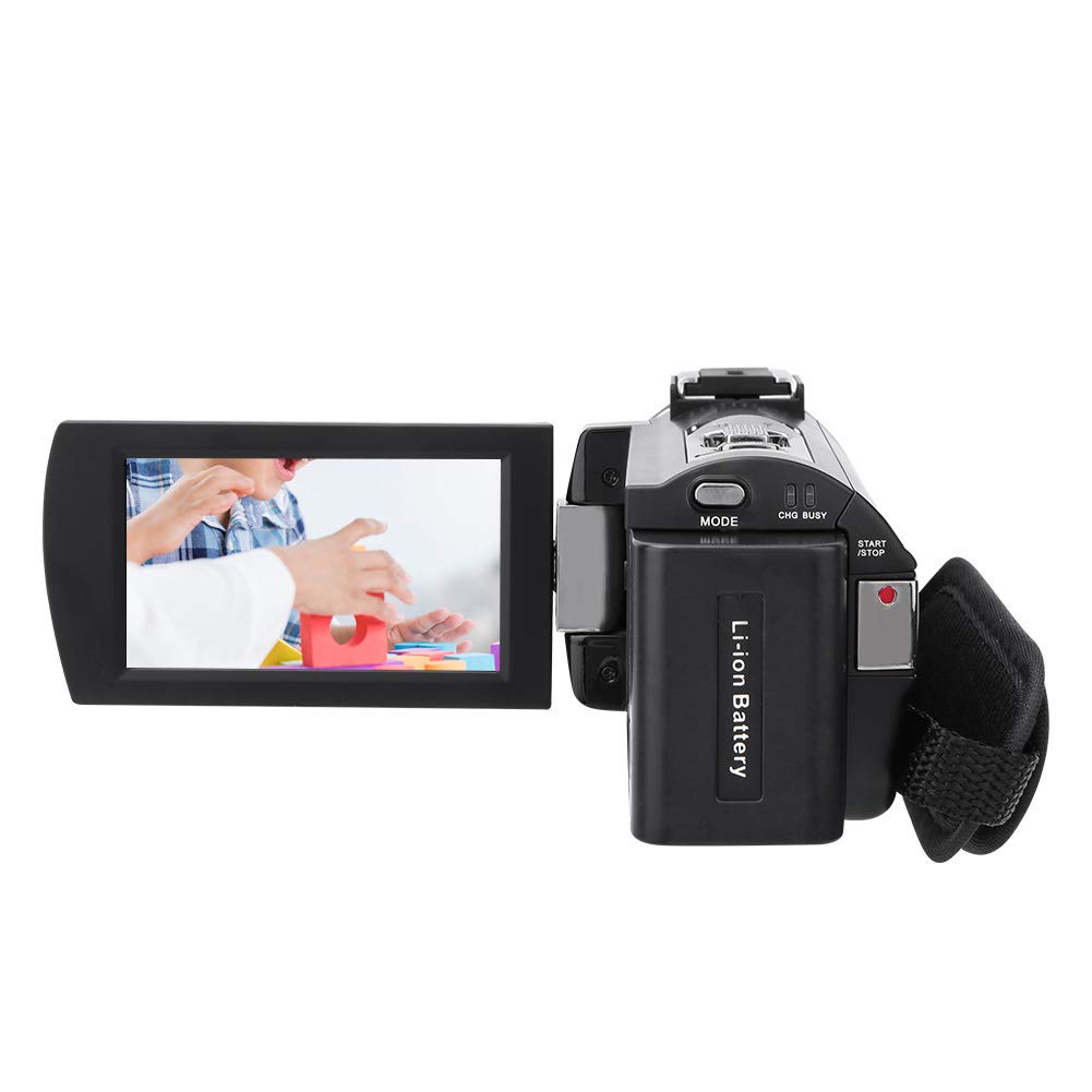 JUMZ Videocamera Vlogging, videocamera Mini DV con riconoscimento facciale per per Regali di Compleanno per Le Vacanze per Adolescenti, Bambini, Principianti(Occhiali Standard + teleobiettivo)