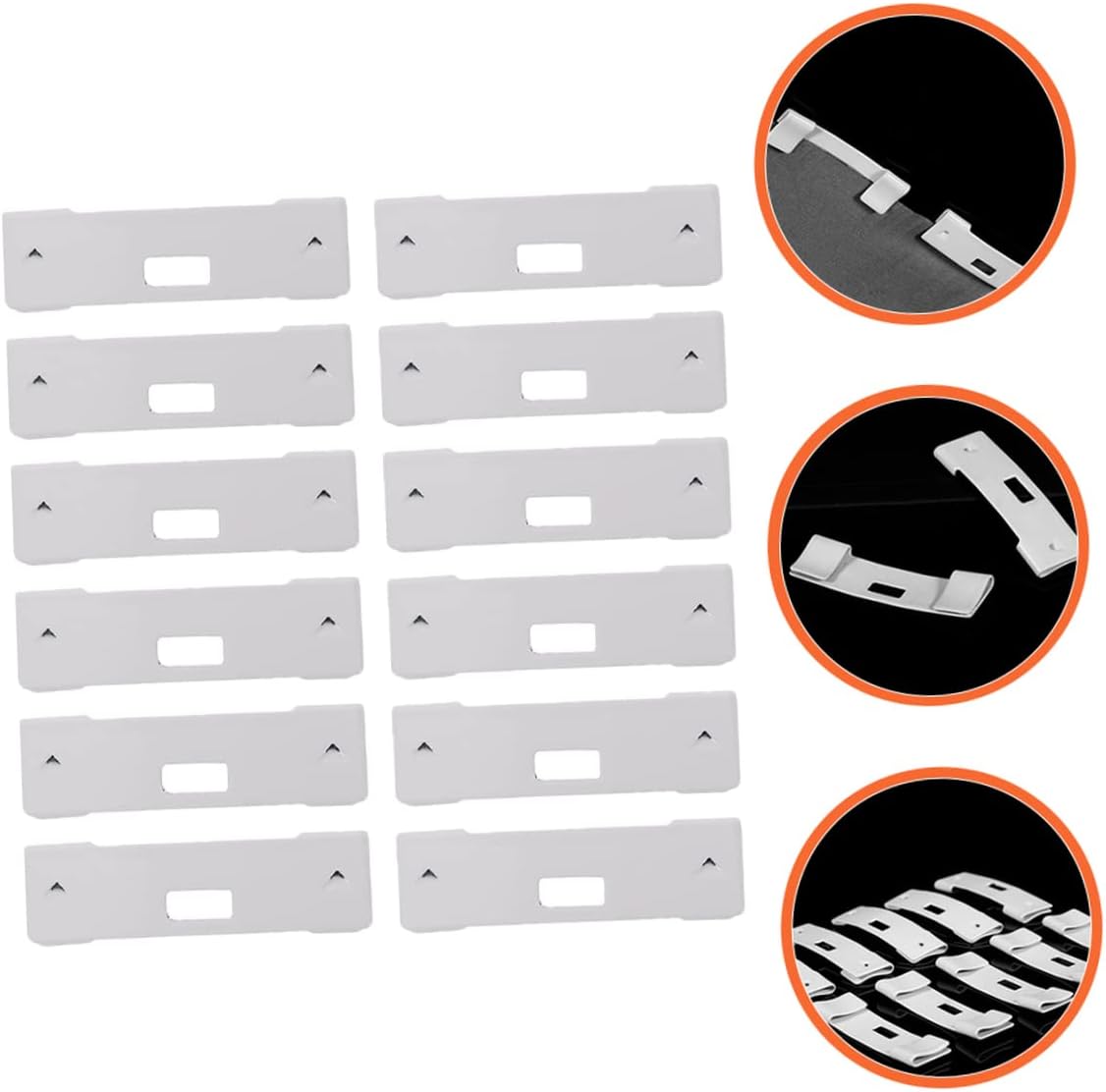TEHAUX 4sets Vertical Blind Repair Tabs Replacement for Window Blinds Easy Install No Tools Needed 20pcs*4