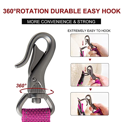 Fida 5 FT Heavy Duty Dog Leash with 2 Comfortable Padded Handles, Traffic Handle & Advanced Easy Snap Hook, Reflective… - Image 5