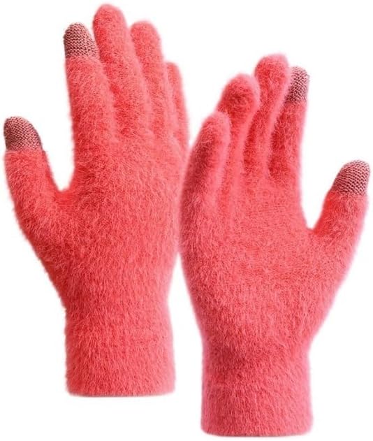 Women's Fleece Warm Gloves Winter Cold proof Touch Screen(Style 4)