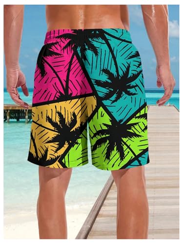 SOLY HUX Men's Hawaiian Beach Shorts Boho Printed Summer Vacation Swim Trunks Beachwear4