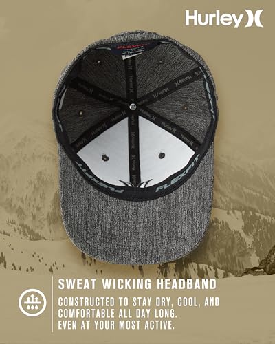 Image of Hurley Men's Caps - One & Only Flexfit Baseball Cap - Fitted Hats for Men (S-XL)
