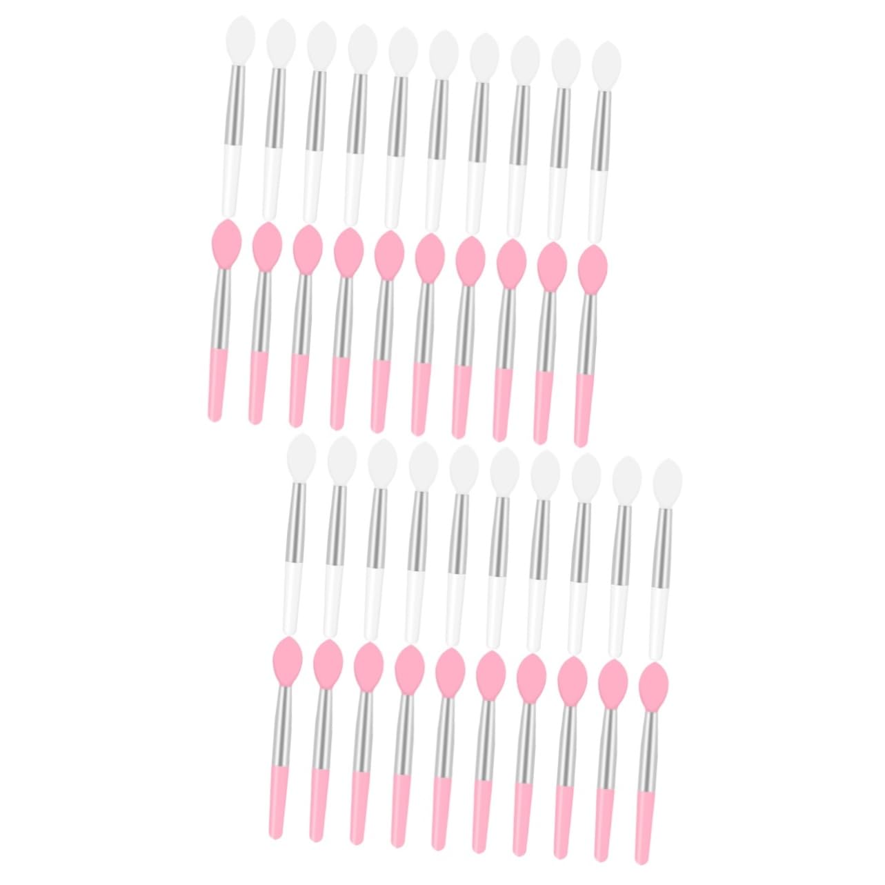Beatifufu 2sets Micro Brush Applicator Lip Mask Brush Set Silicone for Smooth Application 20pcs*2