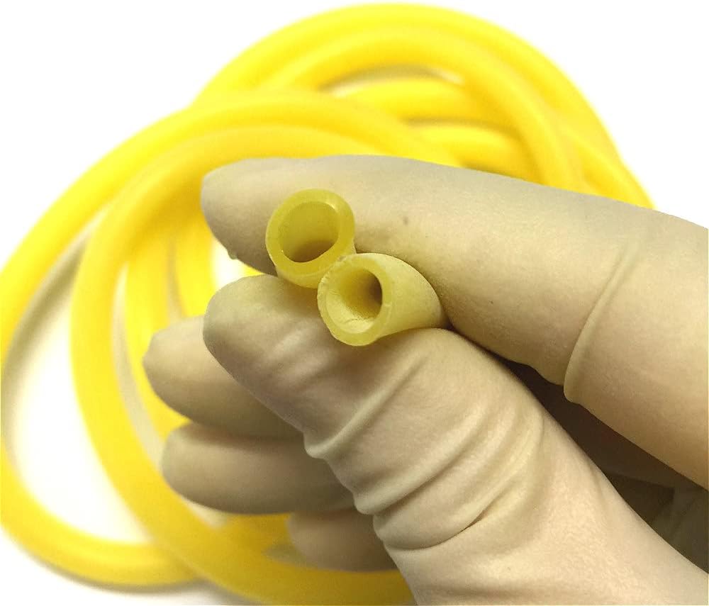 Latex Rubber Tubing, Silicone Hose Tube, Latex 4x6mm 5x7mm 6x9mm 5 Meters for Slingshot Tourniquet(4 * 6 Mm)
