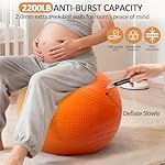 Gruper Yoga Ball, Multiple Sizes Non Slip Exercise Ball for Workout, Birthing, Balance, Stability, Pregnancy, 2200LB Capacity, Anti Burst Chair for Home and Office, Includes Quick Pump & Fitness Guide - Image 2