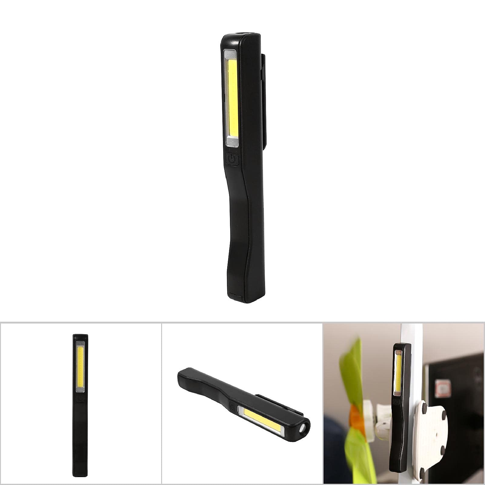 Horoper Led Flashlight, Led Flashlight with Magnetic Clip USB Rechargeable Work Light, Suitable for Home Use Or Hunting, Cycling, Hiking, Camping, and Outdoor Activities