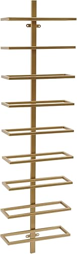 Miniatura 3 de Estante de pared para botellas de vino, estante colgante de vino, estante de exhibición de vino colgante de metal industrial con capacidad para 9