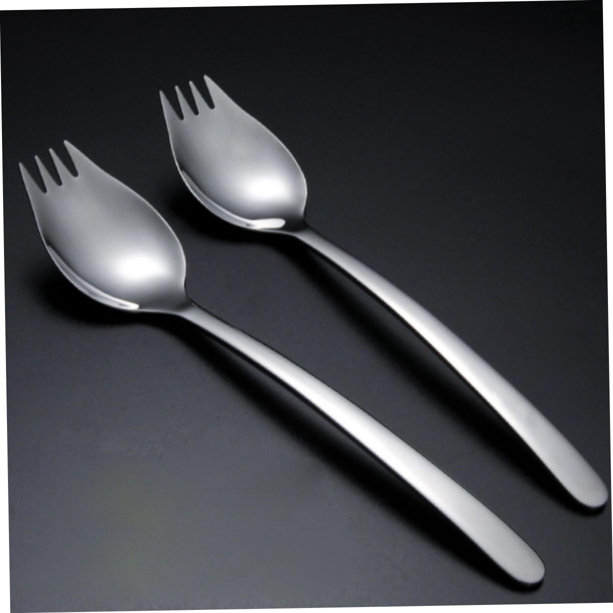 CIYODO 304 Stainless Steel Spoon Fork Integral Spoon Fork Party Dinnerware Kitchen Utensil