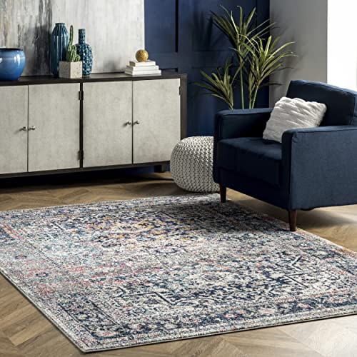 nuLOOM Lilah Vintage Medallion Area Rug, 8' x...