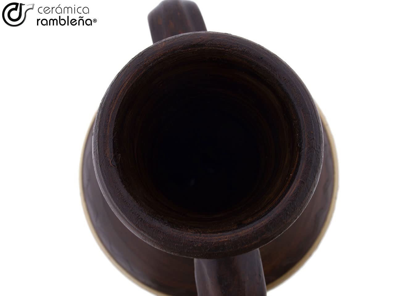Ceramica Ramblena Cántaro In Terracotta Rossa – Doppio Manico, 8 Litri, Fatto A Mano A La Rambla (Cordoba), 25x25x40 Cm, Modello 01