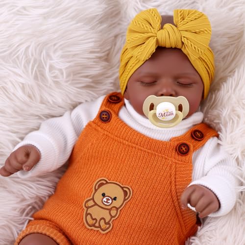 Muñeca BABESIDE bebé realista 20 pulgadas negro miniatura 2