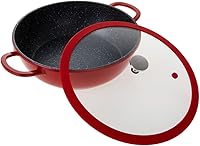 Vista 1 de Curtis Stone 777-973 - Bandeja multiusos de aluminio fundido de 4.5 cuartos de galón con tapa y estante multiusos (renovado)