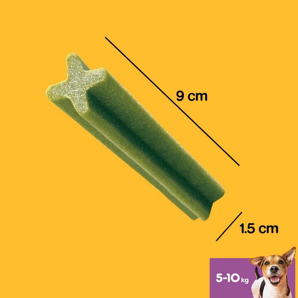 Pedigree Dentastix Fresh Snack Dental para la Higiene Oral y contra el Mal Aliento de Perros Pequeños (4 Paquetes de 28ud)