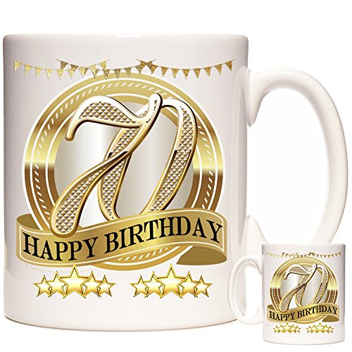 Taza de 70 cumpleaños, regalo de feliz cumpleaños, regalo para alguien que celebra su 70 cumpleaños.