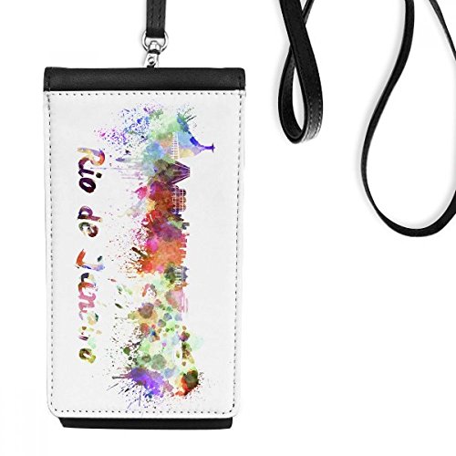 Porte-monnaie cadeau original illustration Rio de Janeiro bourse suspendu en cuir