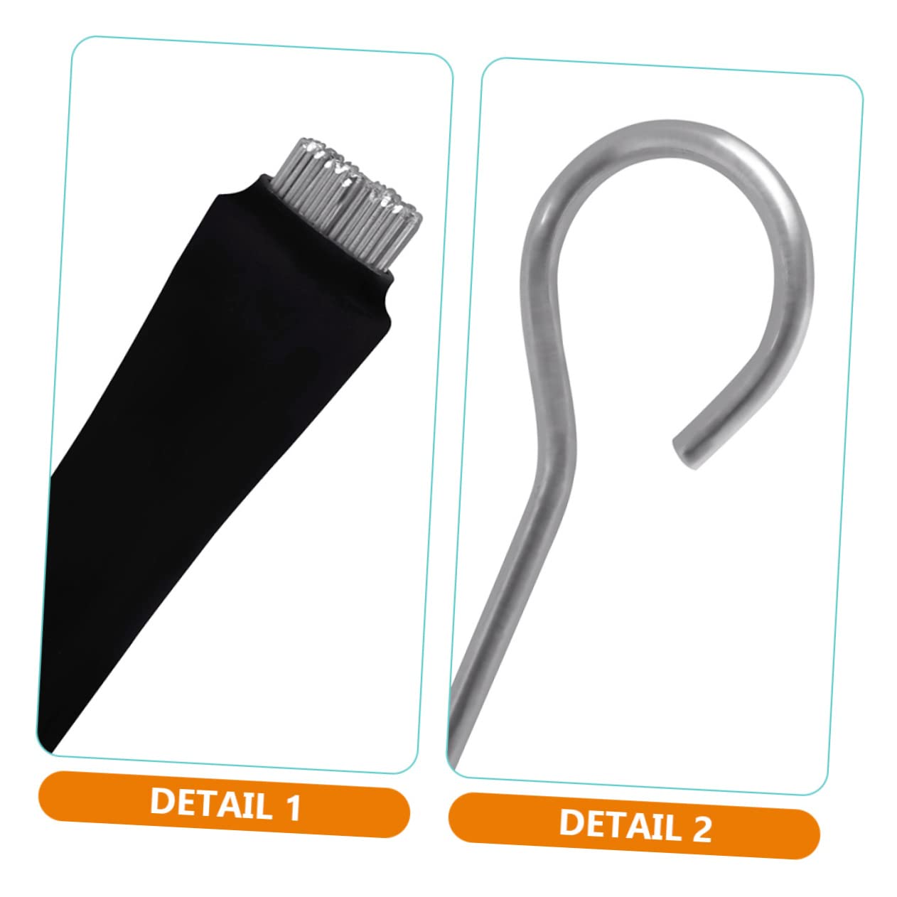 Kit Accessoires Batterie Comprenant Balai Fil D'acier, Baguettes Nylon Légères en Érable, Bloc de Serrage et Paquet de Rangement, Set Percussion Portable pour Répétition