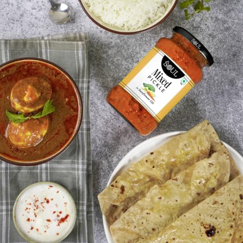 Image of Soul Mixed Pickle 380g - Flavorful Blend in Sunflower Oil