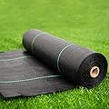 EXTRAEASY Garden Weed Barrier Landscape Fabric,Weed Block Fabric Heavy Duty 3.2OZ,Woven Mulch for Landscaping Ground Cover Weed Control Fabric, Black Garden Bed Liner (1.4ft x 50ft)