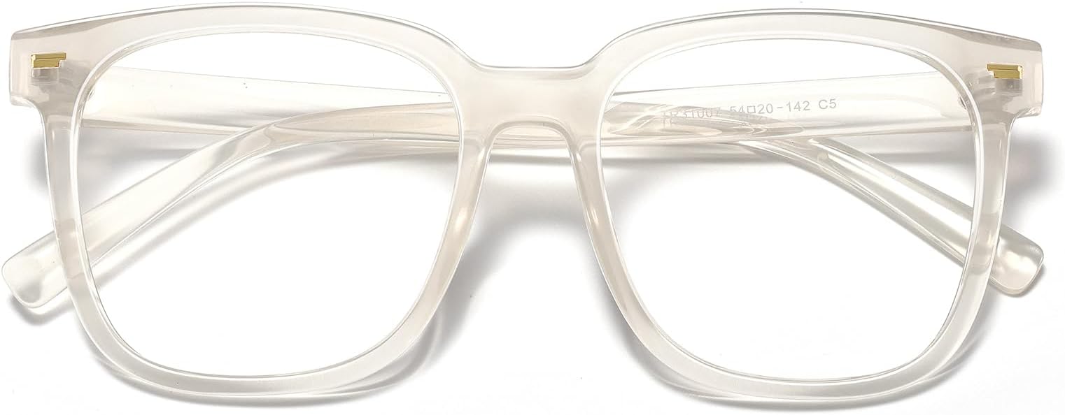 PANNER Oversized Square Blue Light Blocking Glasses for Women Men Anti Glare Reduce Eyestrain Computer Glasses