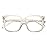 PANNER Oversized Square Blue Light Blocking Glasses for Women Men Anti Glare Reduce Eyestrain Computer Glasses(Cream)