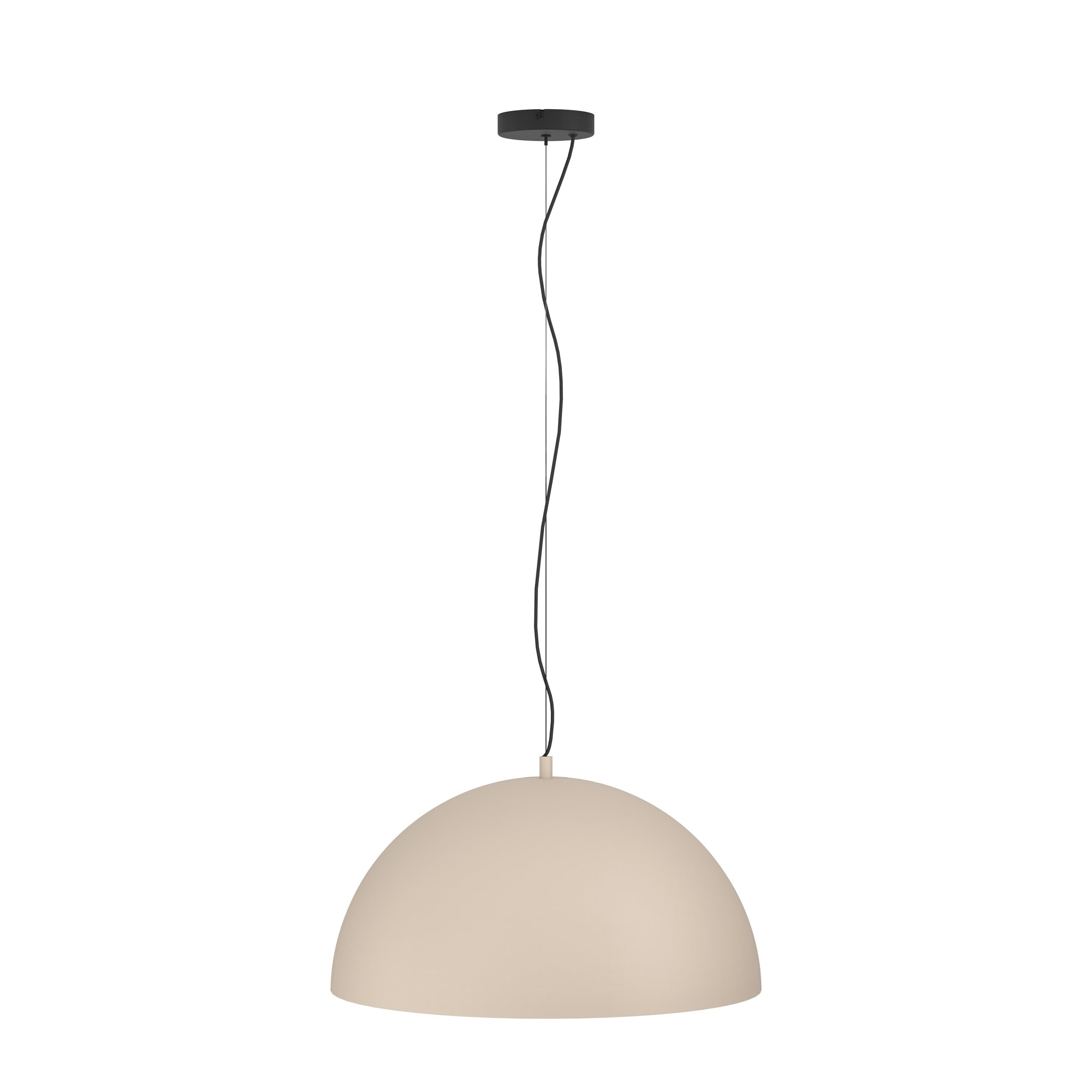 EGLO Gaetano 1 lampa wisząca, żyrandol do salonu i jadalni, lampa sufitowa wisząca w kolorze czarnym i piaskowym, oprawka E27, Ø 53,5 cm