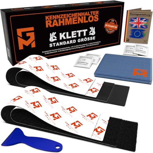 GENMAG Frameless License Plate Holder Set