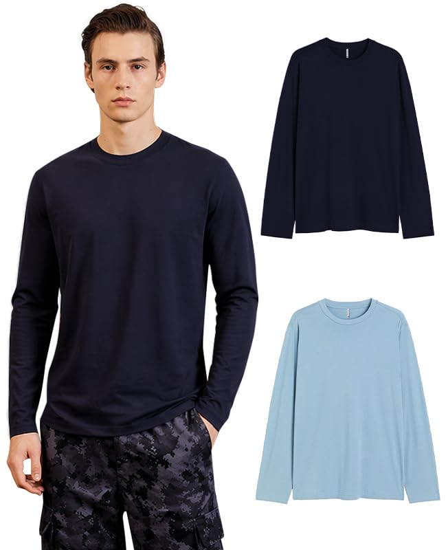 Image of Sleepynuts Regular fit Cotton Full Sleeve Plain T-Shirt for Men (Pack of 1,2,3 Size Small to 3XL)
