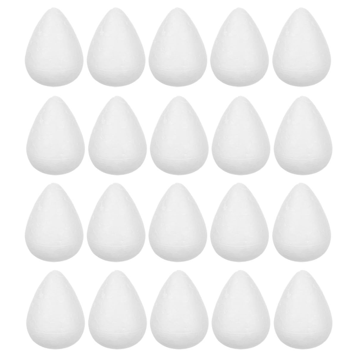 Boutons de fleurs en mousse blanche 4x3 cm par 20 pièces pour loisirs créatifs