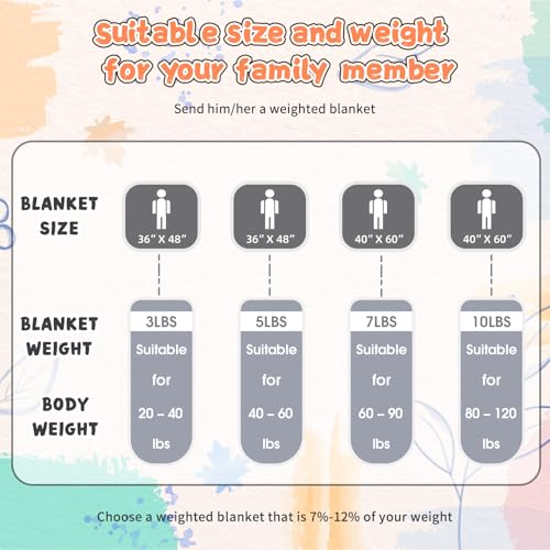 Grey Weighted Blanket Kids 10lbs, 40"x60", Breathable Cooling Minky Heavy Throw Blanket for 80-120lbs, Soft Winter Thick Big Blankets Weighted Comforter Gift for Sleeping
