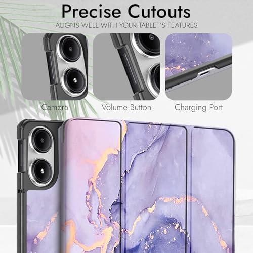 Image of Robustrion Cover for Redmi Pad 2 Pro 12.1 inch Cover Case, Trifold Cover Case for Redmi Pad 2 Pro 5G Tablet Cover [Auto Sleep Wake Support] - Marble Lilac