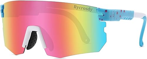 Rycrosdy Gafas de sol polarizadas UV400 de dos tamaños para adultos y jóvenes, hombres y mujeres, deportes al aire libre, béisbol, ciclismo, gafas