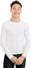 Fun and Function Sens-ational Hip Hugging Tee - Long Sleeve Compression Shirt for Boys & Girls - Sensory Compression Shirt for Kids & Teens - White - X-Small