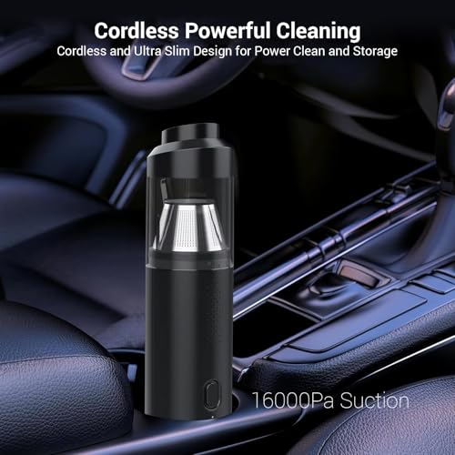 Image of MILAGROW Duster Pro Portable Vacuum Cleaner & Blower with Powerful 16000Pa Suction, Modern & Straight Line Design, Cordless & Rechargeable with Multipurpose Accessories for Car /Home /Office /Outdoors