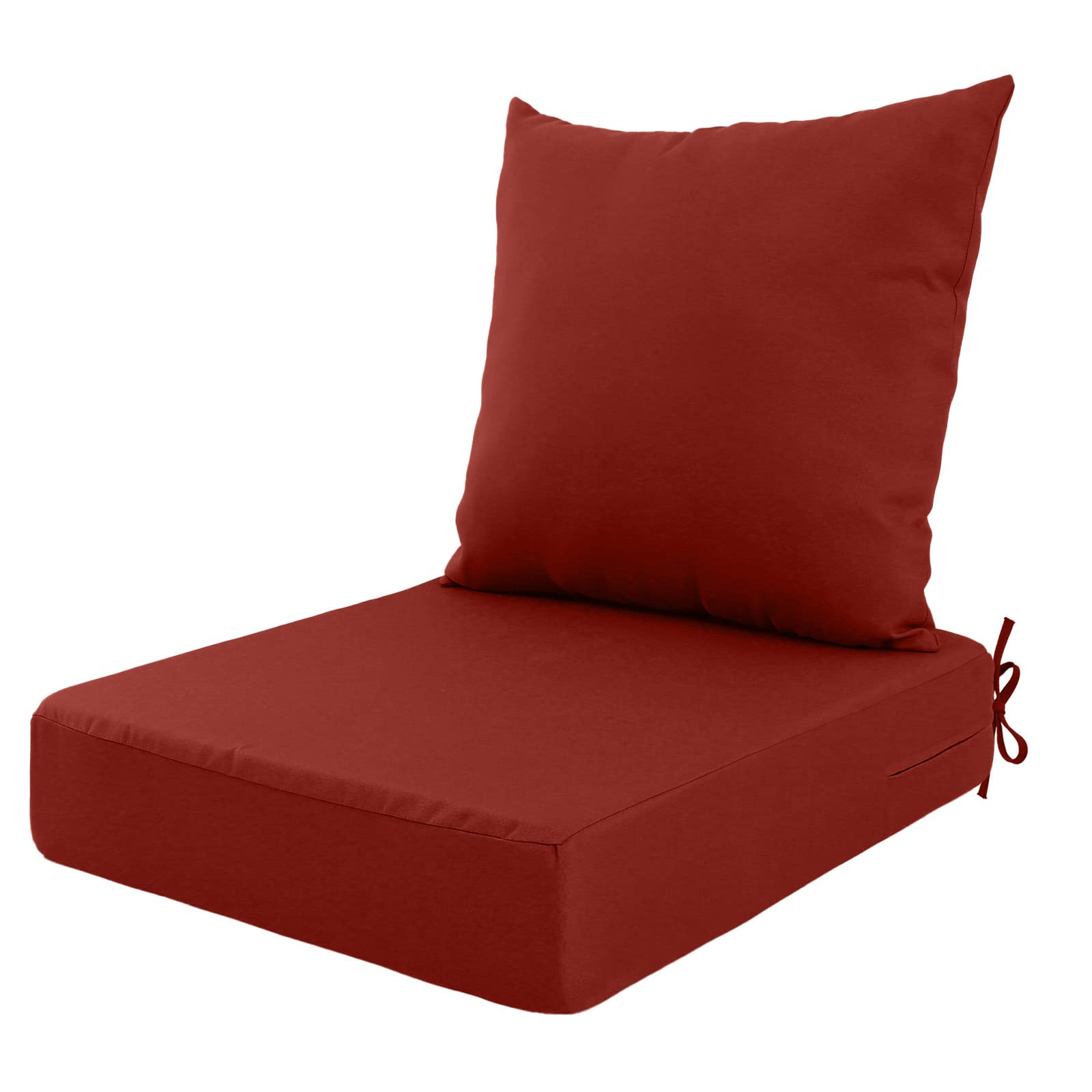 idee-home Outdoor Cushions for Patio Furniture, Hampton Bay Replacement Cushions for Sofa Couch Chair, Deep Seat & Back Cushion Waterproof 24x24