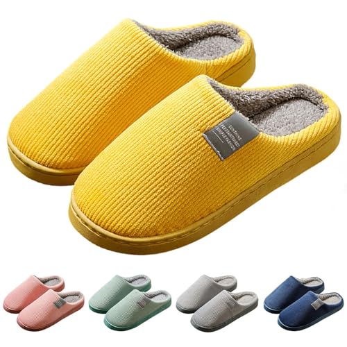 Pantofole Uomo Comode in Memory Foam Ciabatte con Rivestimento Interno in Morbido Peluche Caldo e Feltro Casual e Lavabili Scarpe da Camera Leggere da Uomo per Interni