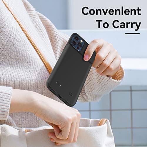 Vibbang Battery Case Compatible With iPhone 12/12 Pro, 4800mAh Ultra Slim Rechargeable Extended Charging Case for iPhone 12/12 Pro Portable Backup Power Bank Protective Charger Case, 6.1 inch