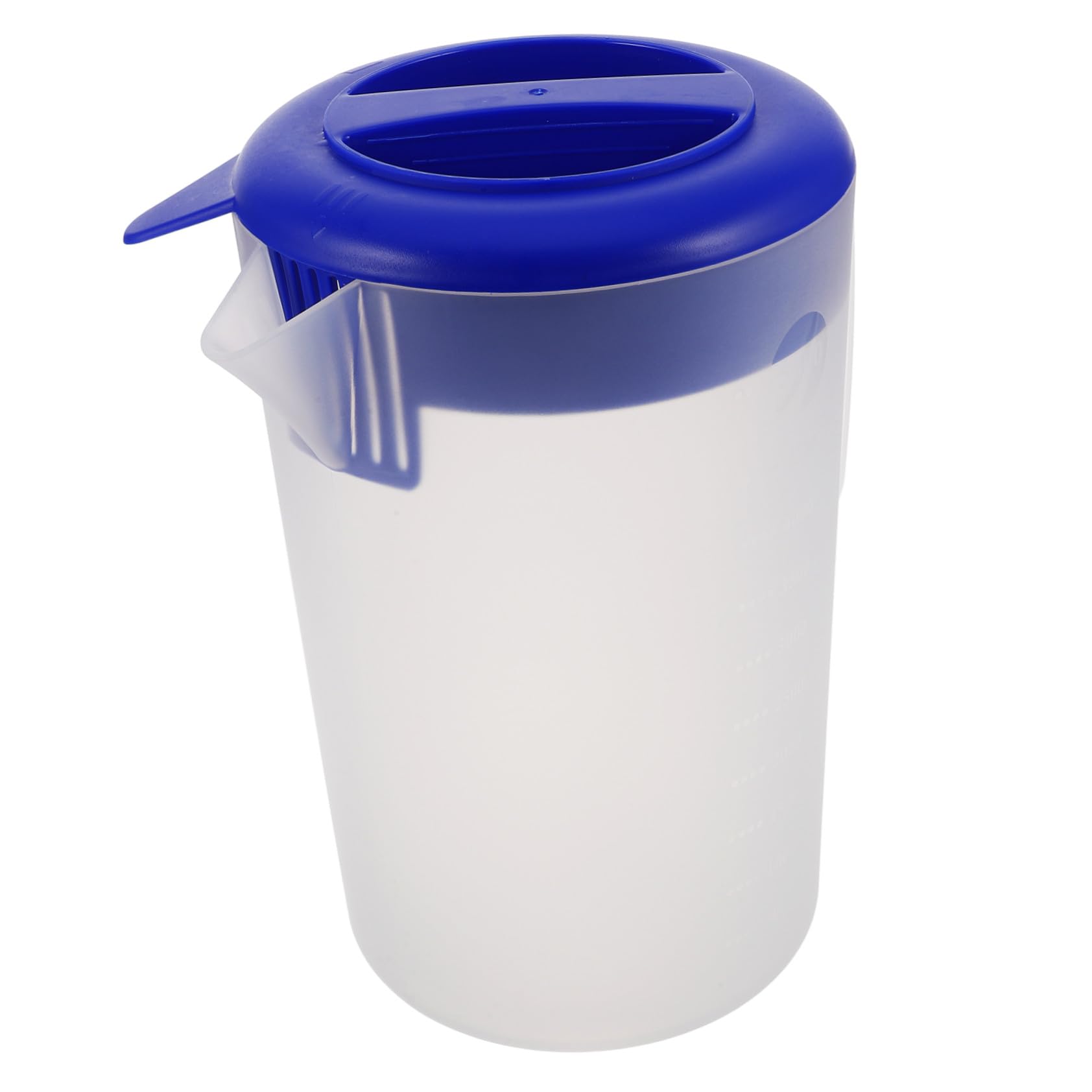 Jarra de Agua de Plástico Esmerilado de 5 L con Tapa y Boca Ancha para Refrigerador y Servicio de Bebidas en Restaurante