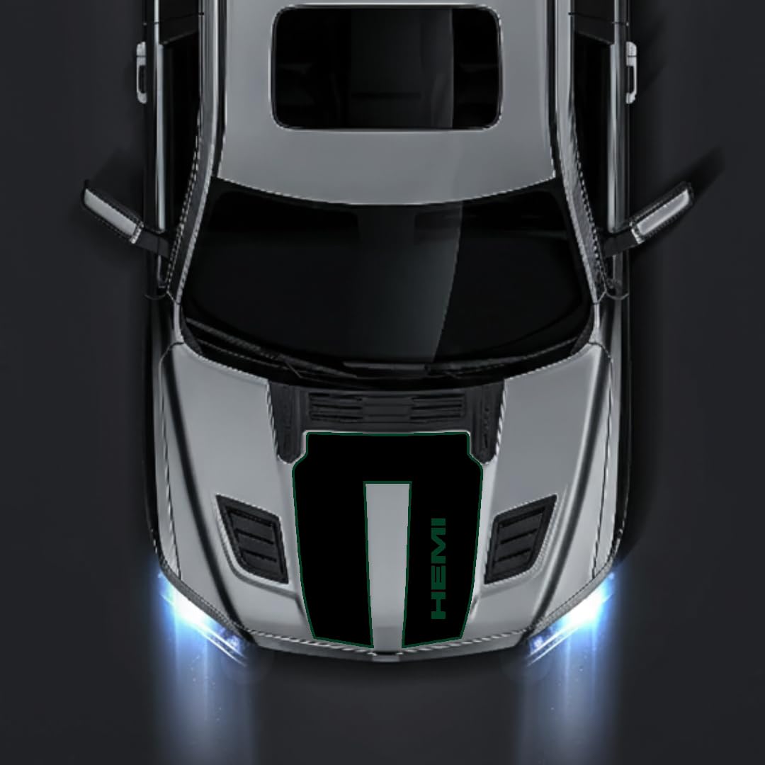 Hood Panel Decal/Sticker - Sports Style Graphic Kit - For Ram 1500 Rebel 2019-2025 - Premium Vinyl