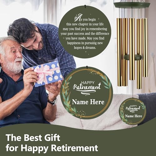 Image of ASTARIN Retirement Gift for Woman Men, Deep Tone Wind Chimes Retired Gifts, 2025 Happy Retirement Gifts for Women Coworker Colleague Boss Teachers Nurses Friends