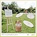 Sadnyy 33 Inches Paper Umbrellas Paper Decorative Chinese Japanese Parasol Umbrella DIY Oiled Painting Umbrellas Crafts for Wedding Bridal Party Decor(White,50 Pack)