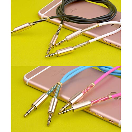 Jacobsparts 2-Pack 3Ft Aux Cable 3.5Mm 1/8" Male To Male Stereo Auxiliary Audio Cord (Blue) #TOP7