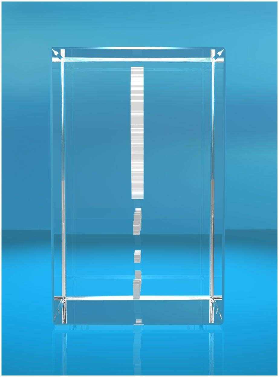 VIP-LASER 3D Glas Kristall Quader XL Verziertes Herz und Deinen Namen + Datum im Hochformat Gravur. Persönliche Partnergeschenk