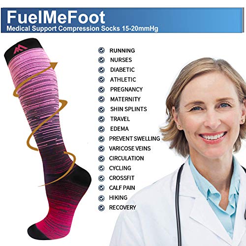 Image of FuelMeFoot 3 Pack Copper Compression Socks - Compression Socks Women & Men Circulation - Best for Medical,Running,Athletic